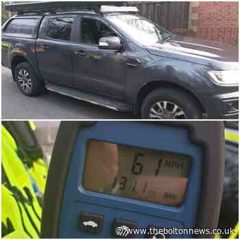 Number of cars reported by police for speeding on Moss Bank Way