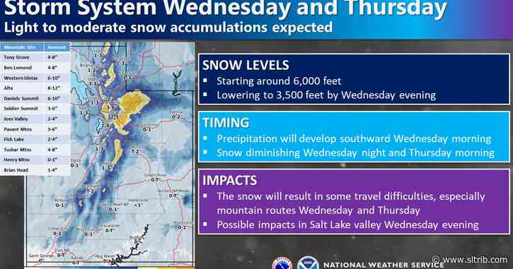 Expect snow on Wednesday — and maybe again on Friday