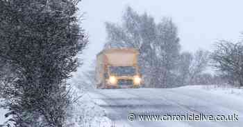 Snowy scenes as parts of Northumberland covered in blanket of snow