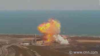 SpaceX Mars rocket prototype explodes on landing, again