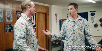 See the Manning brothers in their PJs get scolded by dad Archie in Super Bowl ad