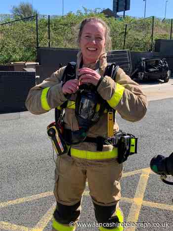 Blackburn firefighter Beccy helps out vaccination drive