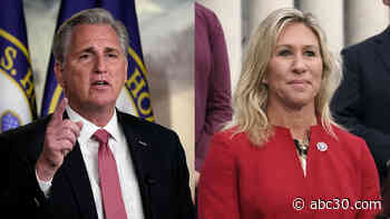 Democrats plan vote on ousting Marjorie Taylor Greene from panels as she embraces Q'Anon, violence