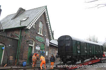Why a train carriage has pulled up at Plaice Station in Padgate