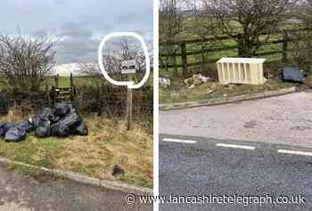 'Brazen' dumpers leave waste next to 'No Fly-tipping' sign in Hyndburn