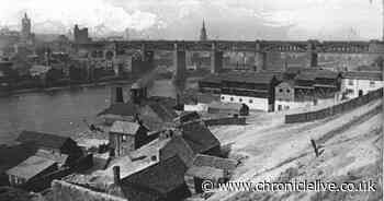Gateshead's notorious slums at Pipewellgate by the River Tyne - then and now