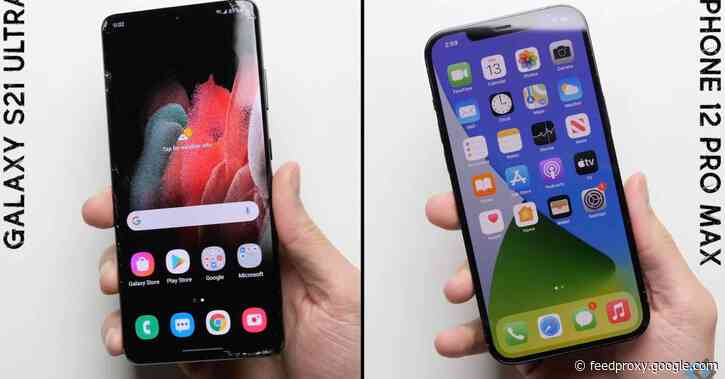 iPhone 12 Pro Max bests Samsung’s flagship Galaxy S21 Ultra in drop test [Video]