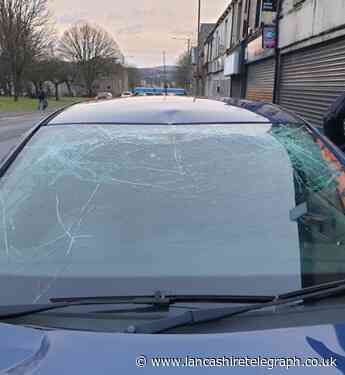 Burnley: Car stopped after driving on Colne Road with cracked windscreen