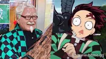 Demon Slayer y KFC visten al Coronel Sanders con la ropa de Tanjiro - bitMe