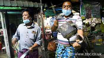 Myanmar's military coup protested with pots and pans