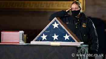 Capitol Police Officer Brian Sicknick lies in honour at US Capitol