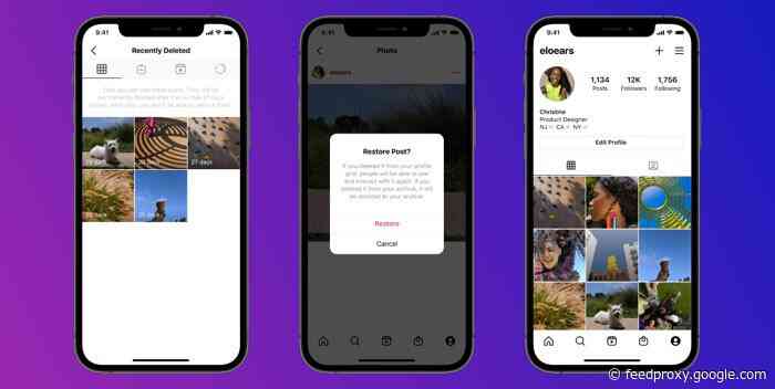 Instagram adds new ‘Recently Deleted’ feature