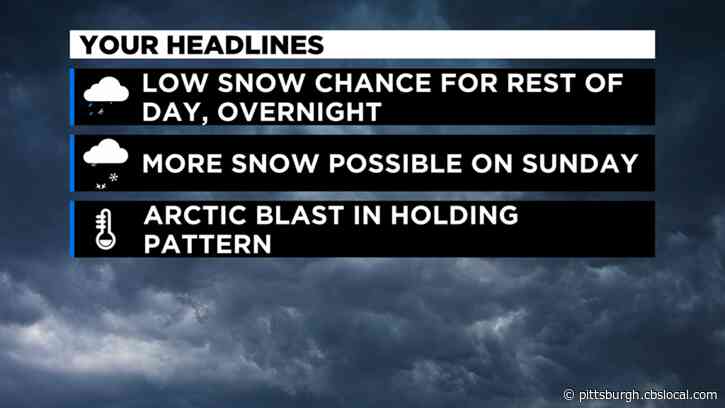 Pittsburgh Weather: Weekend Begins Cloudy, Snow Chances Possible This Weekend