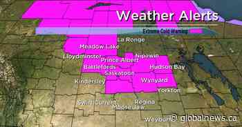 Parts of Saskatchewan under an extreme cold warning