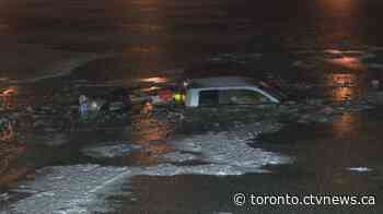 Impaired driving charges laid after vehicle falls through ice at Bayfront Park in Hamilton