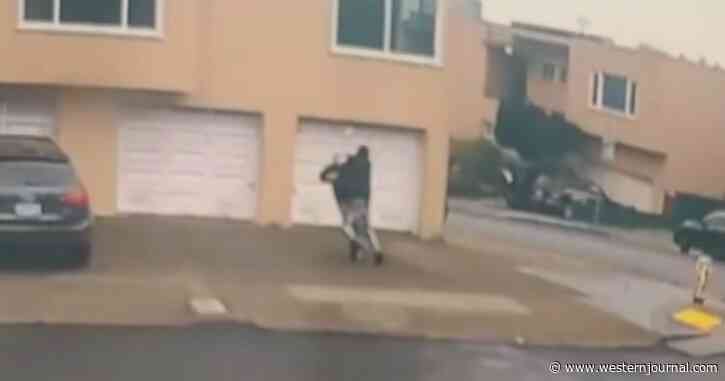 Watch: Security Camera Catches Thug Sprinting Across Street to Barrel Over Elderly Man