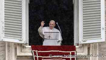Pope greets public again at Vatican as faithful gather a safe distance apart
