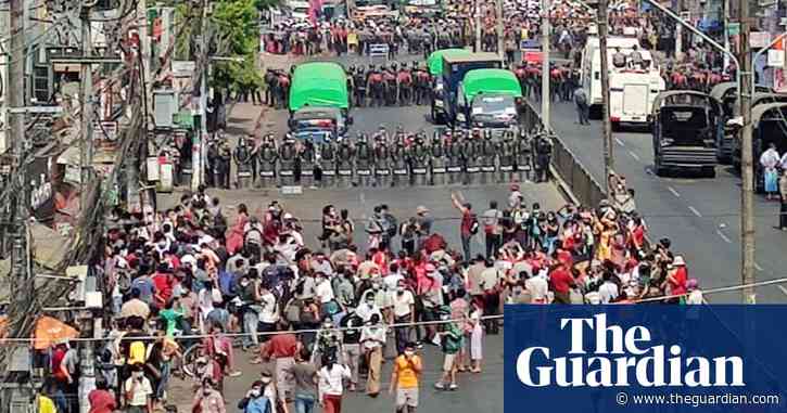 Thousands march in protest against Myanmar military coup – video