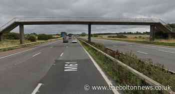 Two lanes closed on M61 due to collision