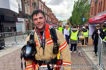 Farrnworth firefighter's 55 mile trek to raise money for The Fire Fighters Charity