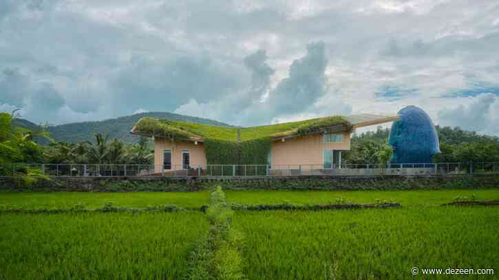 Saket Sethi creates egg-shaped garden temple alongside rural Indian house