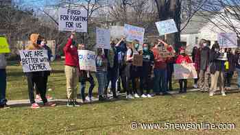 Arkansas Arts Academy Students protest firing of teacher for comments to lawmakers over 1619 Project curriculum - 5newsonline.com