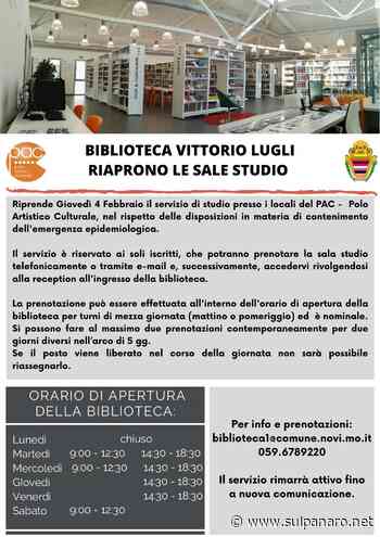 Novi di Modena, riaprono le sale studio al PAC Polo Artistico Culturale - SulPanaro