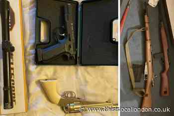 Five guns found in Croydon man's kitchen and bedroom