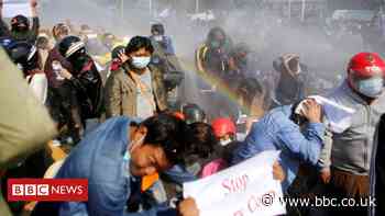 Myanmar coup: Police use force as protesters defy ban