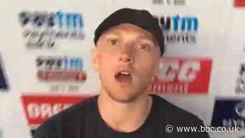 India v England: Advertising board falls on Dom Bess' head during interview