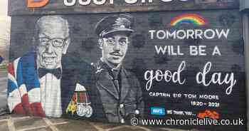 Captain Sir Tom Moore mural appears in Gateshead in tribute to 'a legend of a man' - Chronicle Live