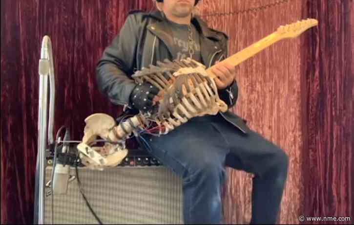 A man has turned his dead uncle’s skeleton into a guitar