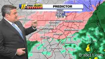 NC weather: Chance for freezing rain Thursday night into Friday morning