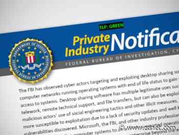 Following Oldsmar attack, FBI warns about using TeamViewer and Windows 7