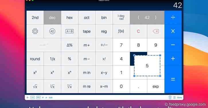 PCalc for Mac gets robust button layout editor to easily build your perfect calculator