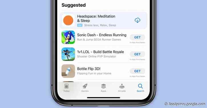 Apple testing new ad spot on homepage of App Store Search tab