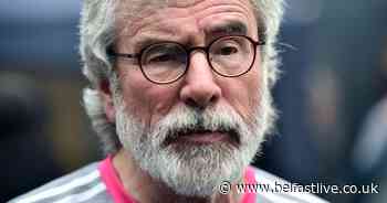 Gerry Adams makes formal complaint over 'threat to kill' banner outside Belfast City Hall - Belfast Live