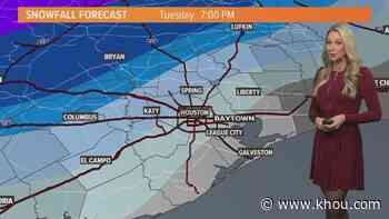 Arctic blast update: Snowfall potential in Houston and Southeast Texas | 6:30 a.m. update - KHOU.com