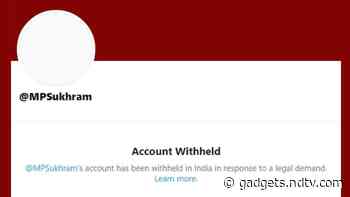 Twitter Witholds Rajya Sabha MP Sukhram Singh Yadav’s Account: Report