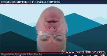 Minnesota Rep. Tom Emmer's upside-down head speaks before House panel