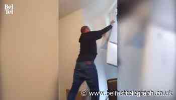 Lisburn man who trashed flat with baseball bat and pushed fridge out window jailed
