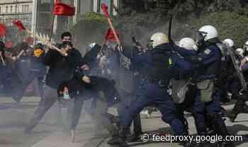 Greece descends into chaos as protests erupt into violent clashes with Athens police