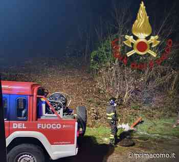 Idrante abbattuto a San Fermo e perdita d’acqua - Prima Como