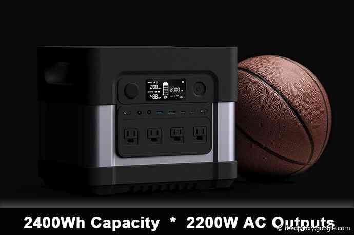 ElecHive compact, portable power station provides 2,400Wh