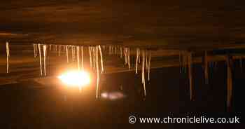 Huge icicles on Central Motorway as temperature plunges to -8C
