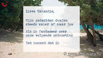 Tui schrijft liefdesbrief aan vakantie 