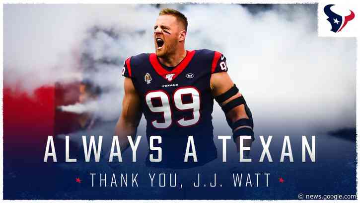 Houston Texans and DE J.J. Watt mutually agree to part ways - HoustonTexans.com