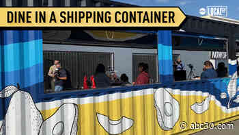 Shipping containers in Pico Rivera repurposed for outdoor dining