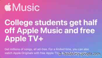Apple extends Apple Music free trial to six months for students