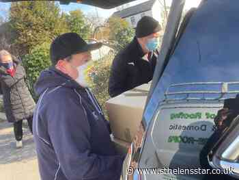 Johnny Vegas is out and about in St Helens helping to deliver food parcels to those in need - St Helens Star